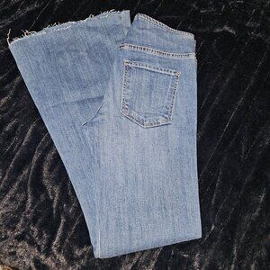 Wide Leg Pull On Flare Jeans